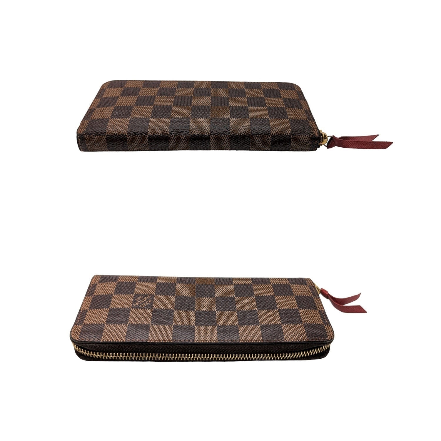 Louis Vuitton Damier Ebene Clemence Wallet Cherry