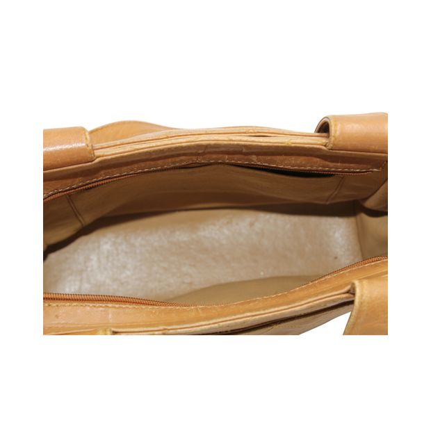 CHANEL Vintage Tan Quilted Shoulder Bag