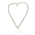 CHANEL Vintage Silver Tone Chocker With "Cc"