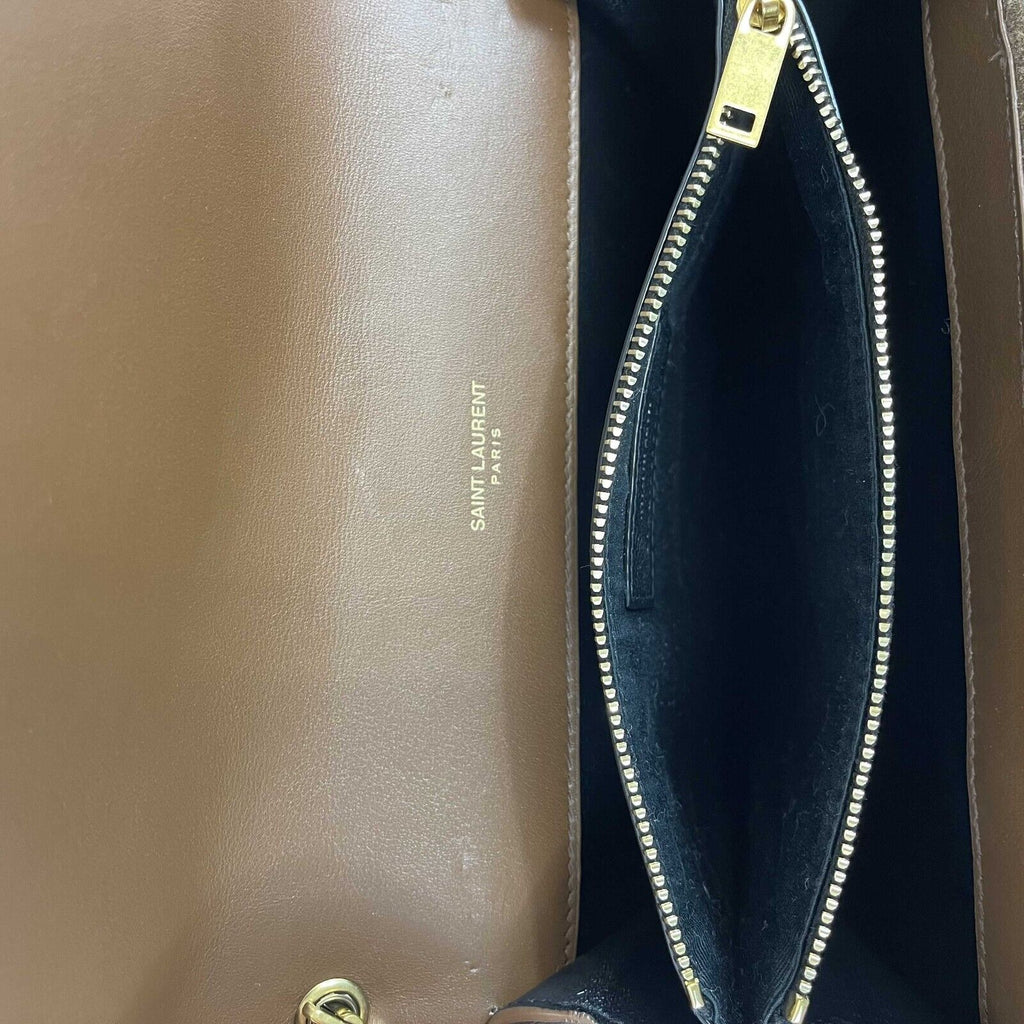 SAINT LAURENT - Gaby Mini Satchel in Quilted Suede and Shearling Crossbody