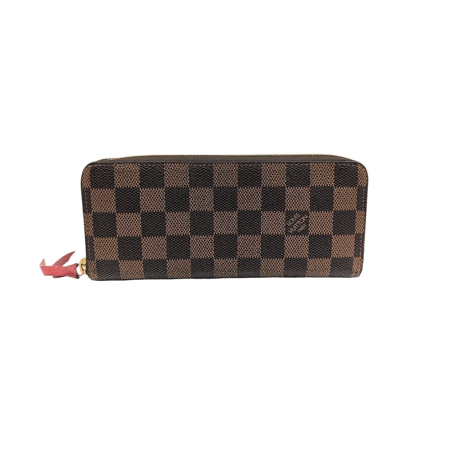 Louis Vuitton Damier Ebene Clemence Wallet Cherry