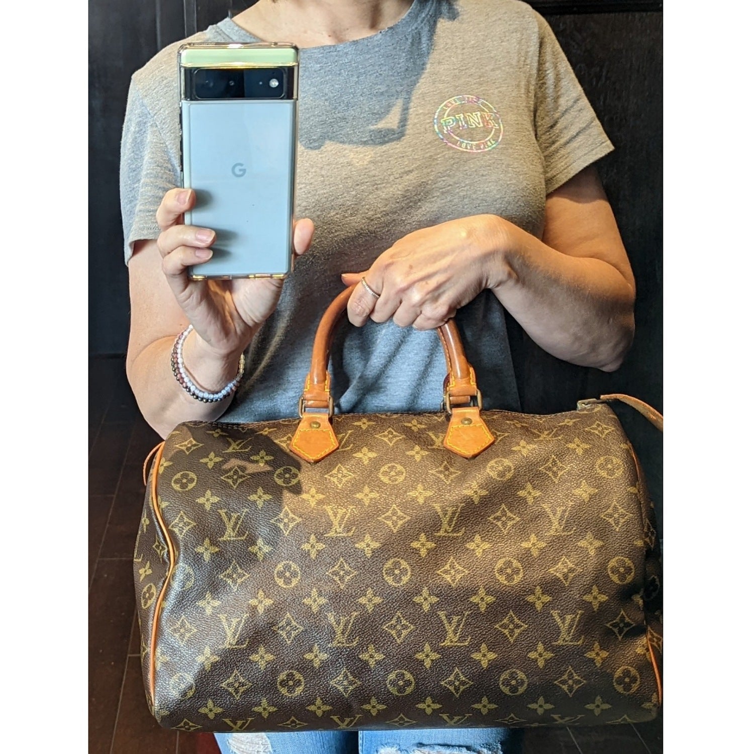 Louis Vuitton Vintage Monogram Canvas Speedy 35 Bag