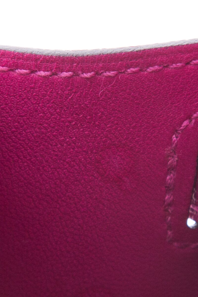 Hermès 2018 Rose Pourpre Chevre Mysore Mini Kelly 20cm W/PHW