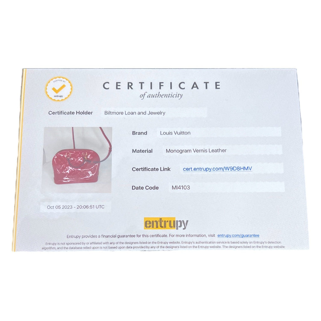 Louis Vuitton Monogram Vernis Alma PM