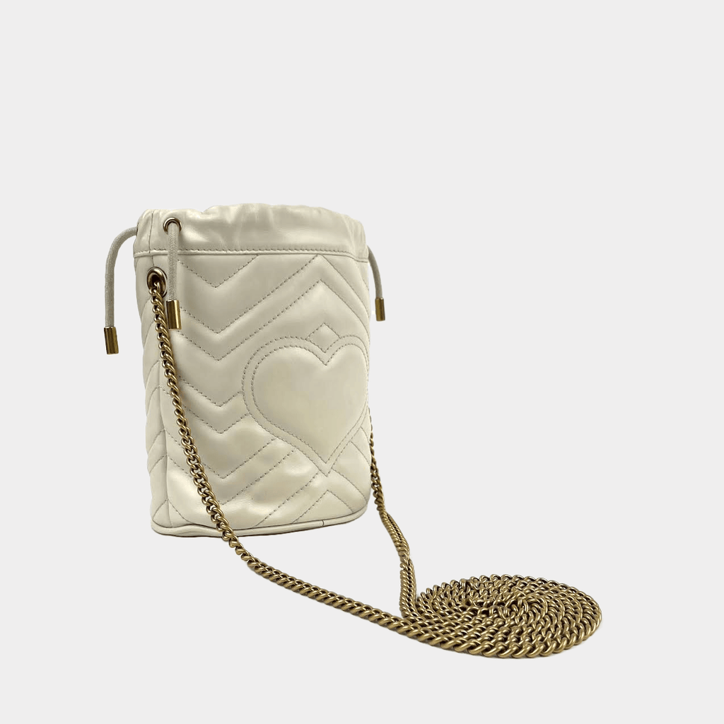 GUCCI Matelasse Mini GG Marmont Bucket Bag - OUTLET ITEM FINAL SALE