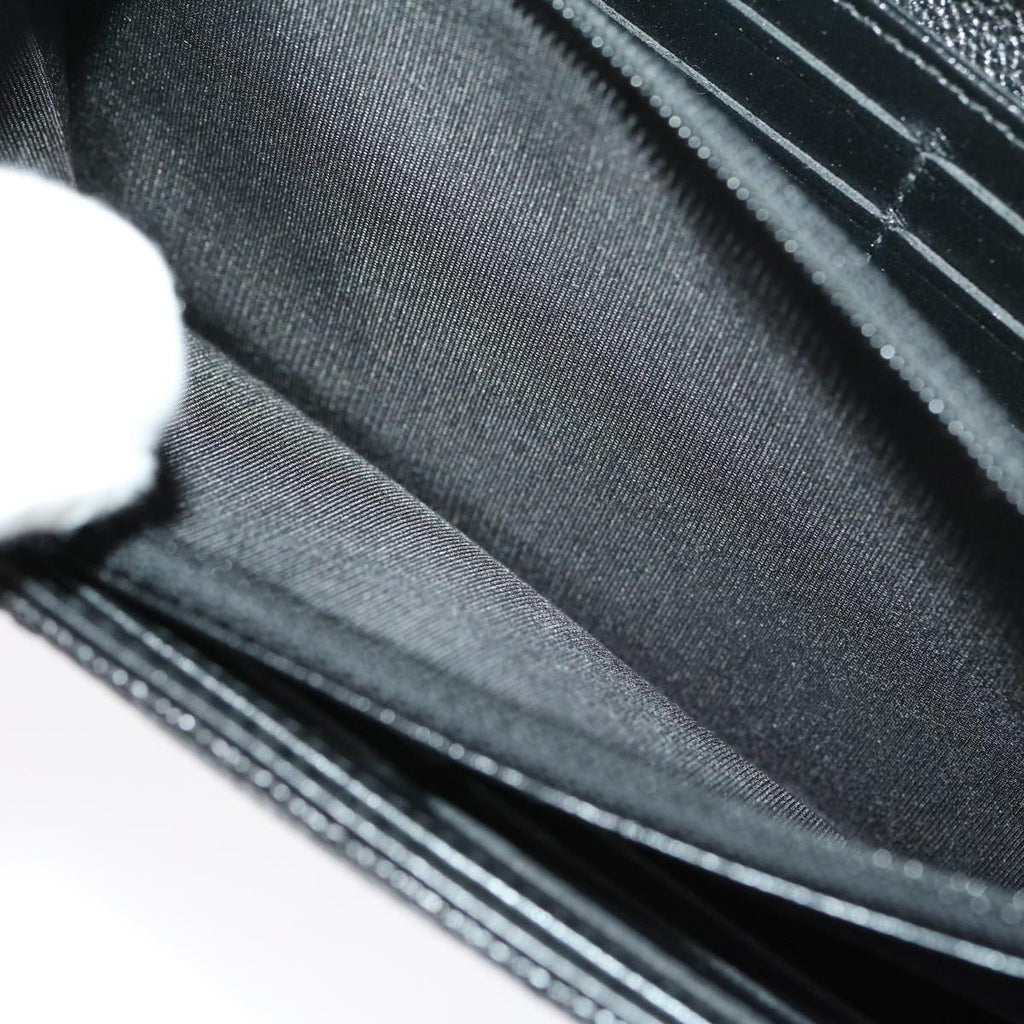 CHANEL V stitch Long Wallet Caviar Skin Black CC  30285A