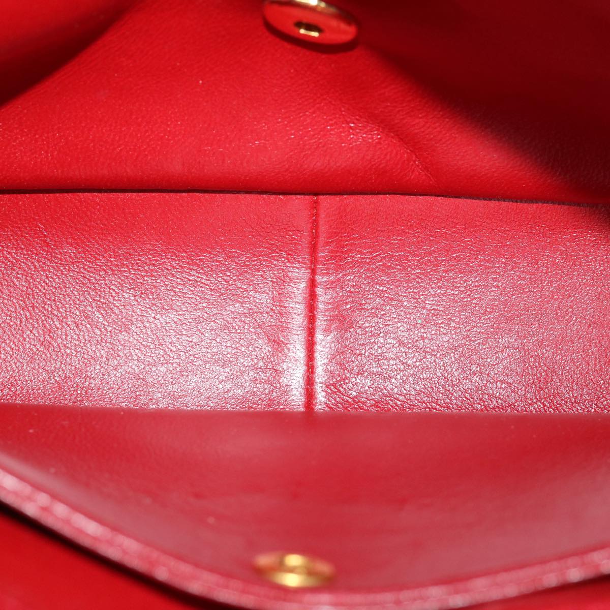 CHANEL Matelasse Double Chain Shoulder Bag Cotton Leather Red CC  30896A