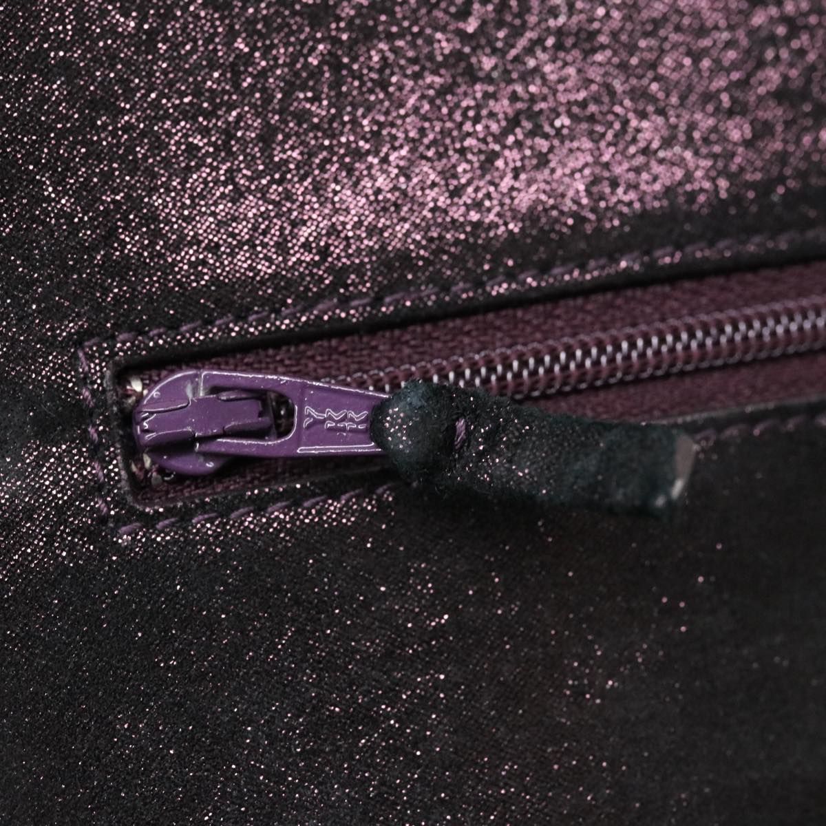 CHANEL Matrasse Chain Shoulder Bag Satin Purple CC  30950A