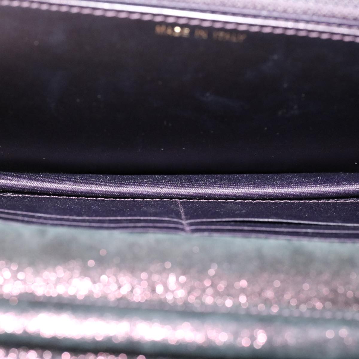 CHANEL Matrasse Chain Shoulder Bag Satin Purple CC  30950A