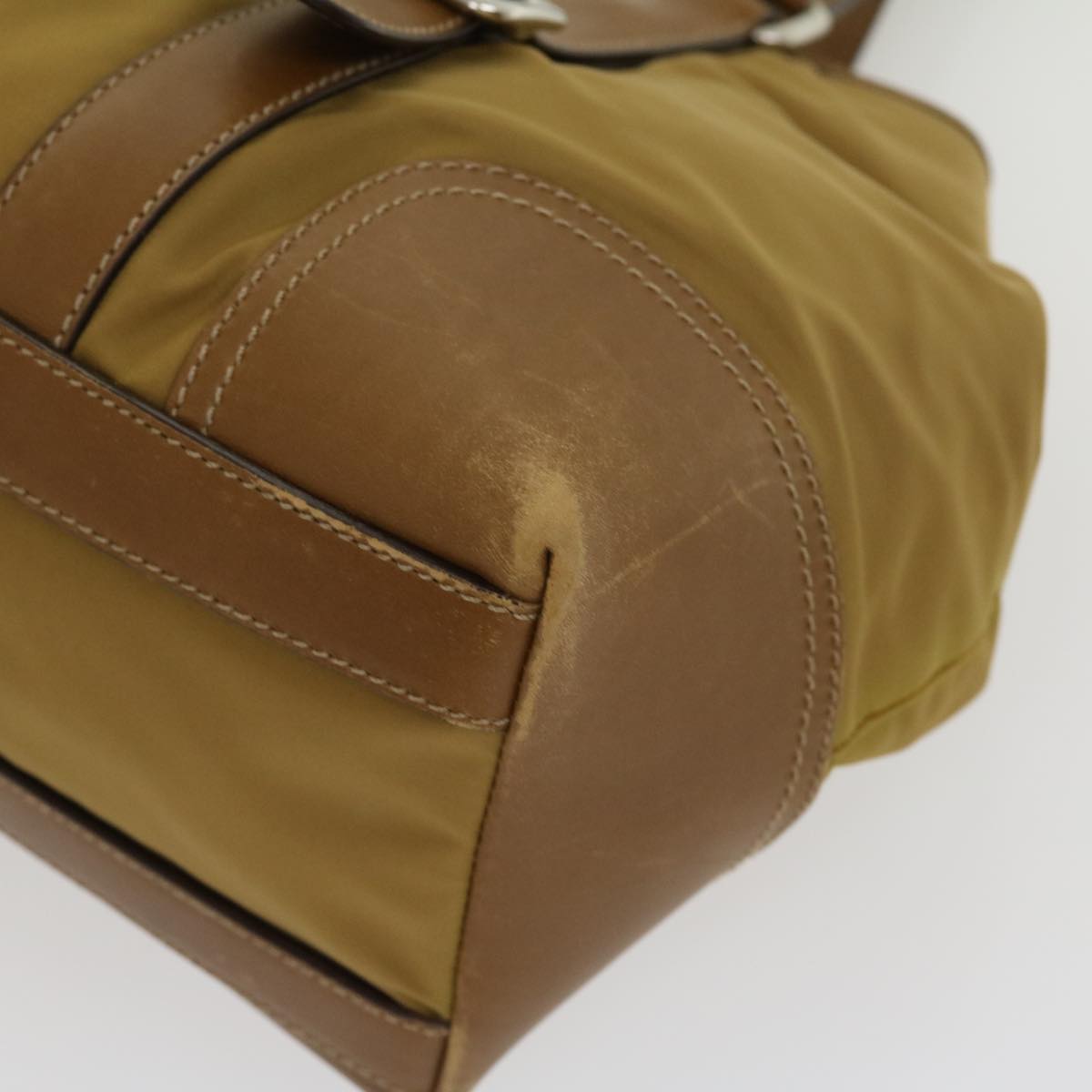 PRADA Shoulder Bag Nylon Khaki  30980