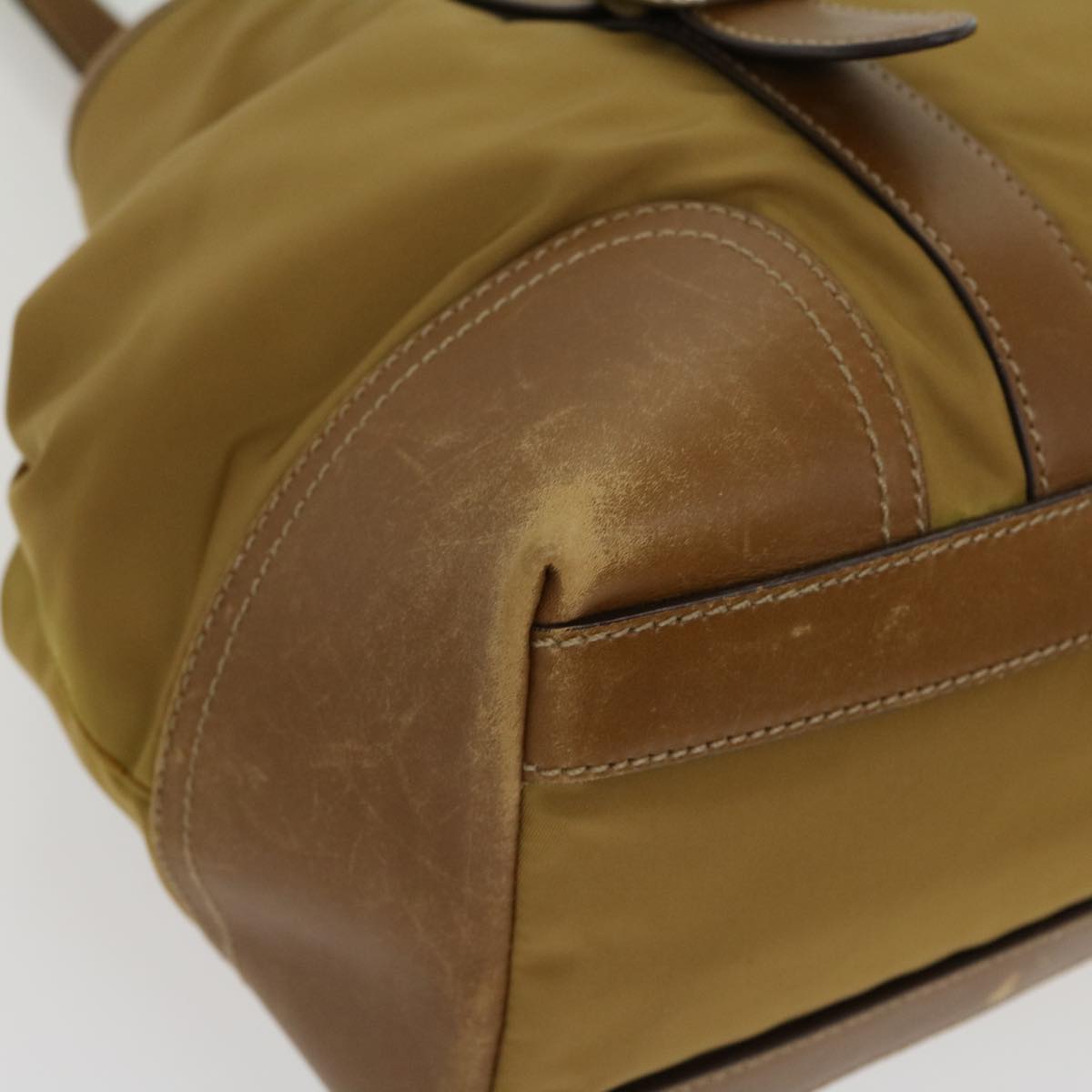 PRADA Shoulder Bag Nylon Khaki  30980
