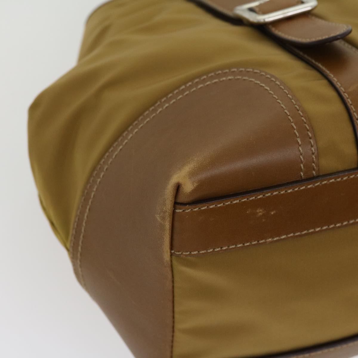 PRADA Shoulder Bag Nylon Khaki  30980