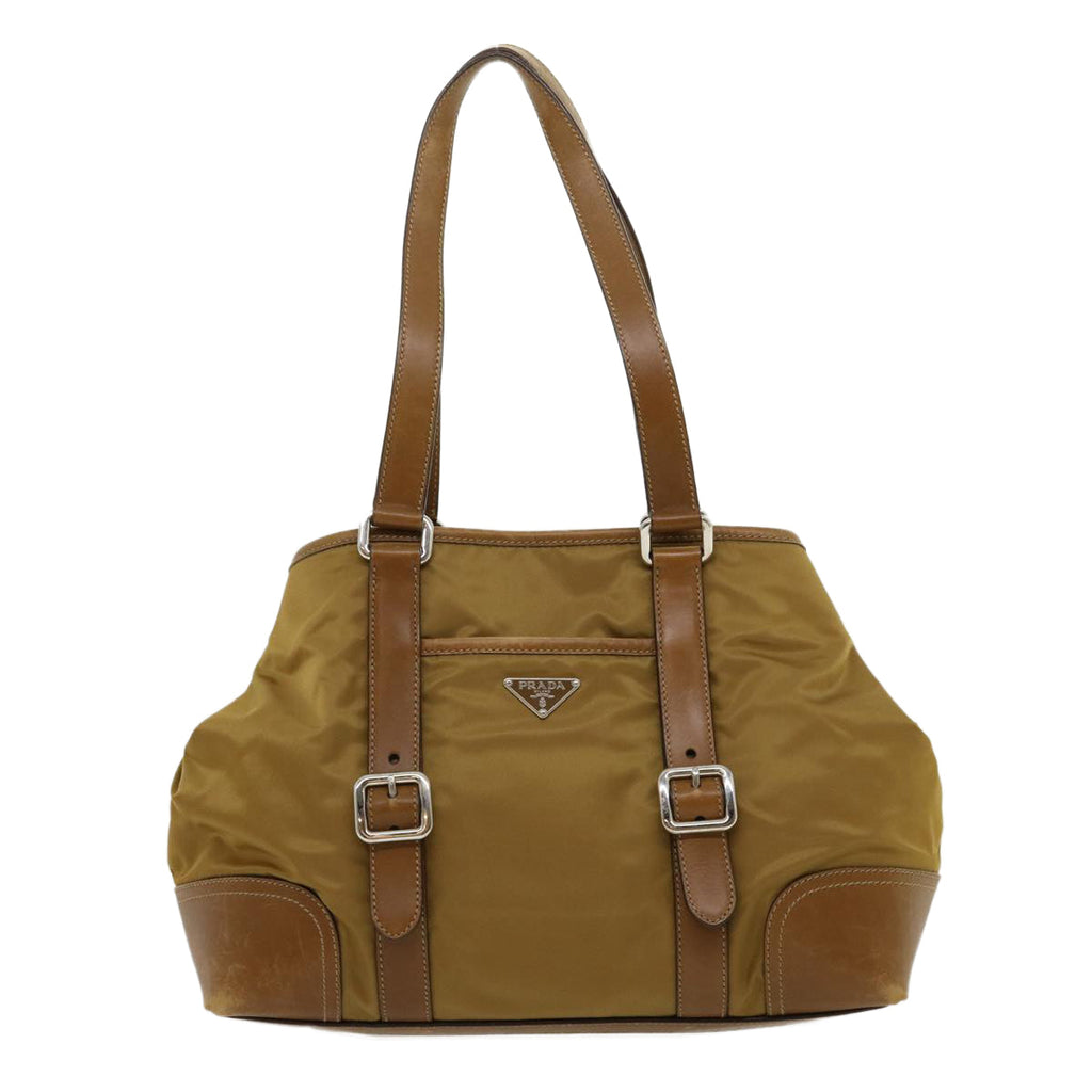 PRADA Shoulder Bag Nylon Khaki  30980