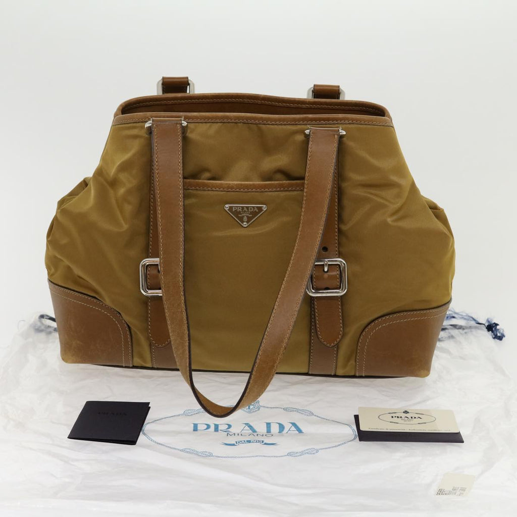 PRADA Shoulder Bag Nylon Khaki  30980