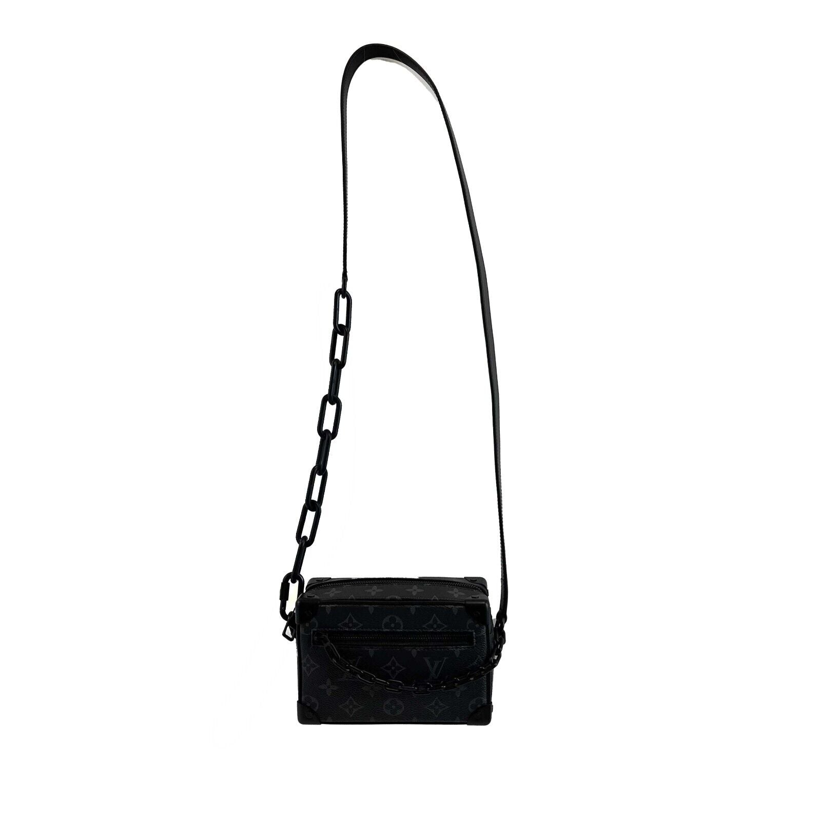 LOUIS VUITTON Excellent Mini Soft Trunk Monogram Eclipse Black Handbag