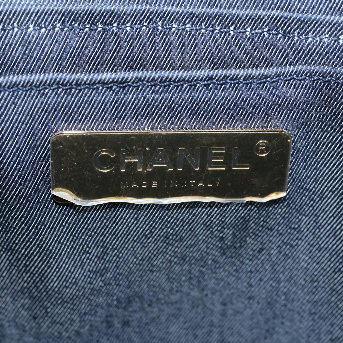 CHANEL Pearl Hand Bag tweed 3ways White Red CC  31176A