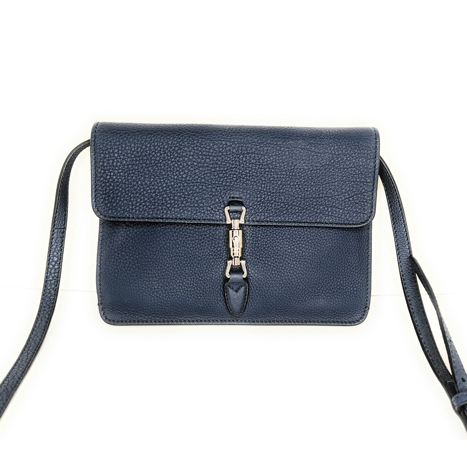 Gucci Pebbled Leather Soft Jackie Convertible Mini Crossbody