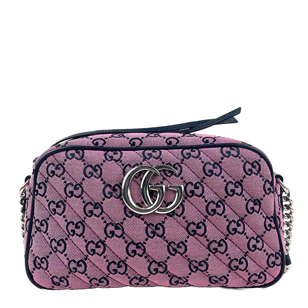 GUCCI Marmont Quilted Canvas Shoulderbag - Pink