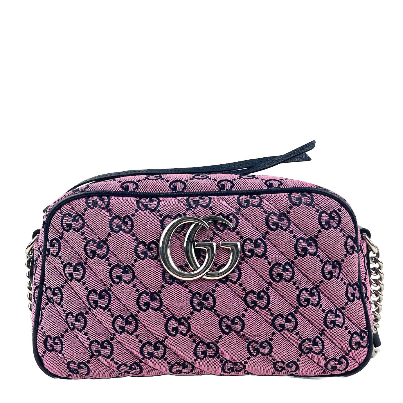 GUCCI Marmont Quilted Canvas Shoulderbag - Pink