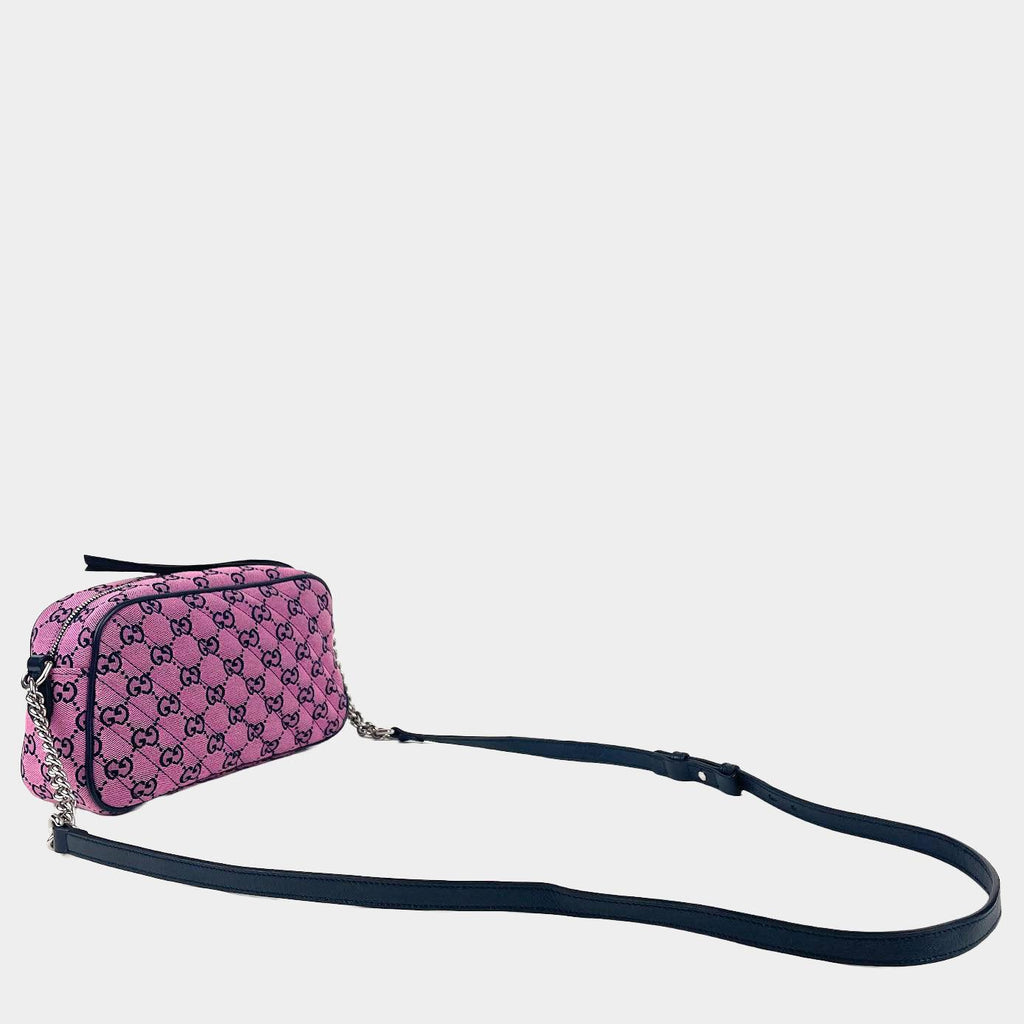 GUCCI Marmont Quilted Canvas Shoulderbag - Pink
