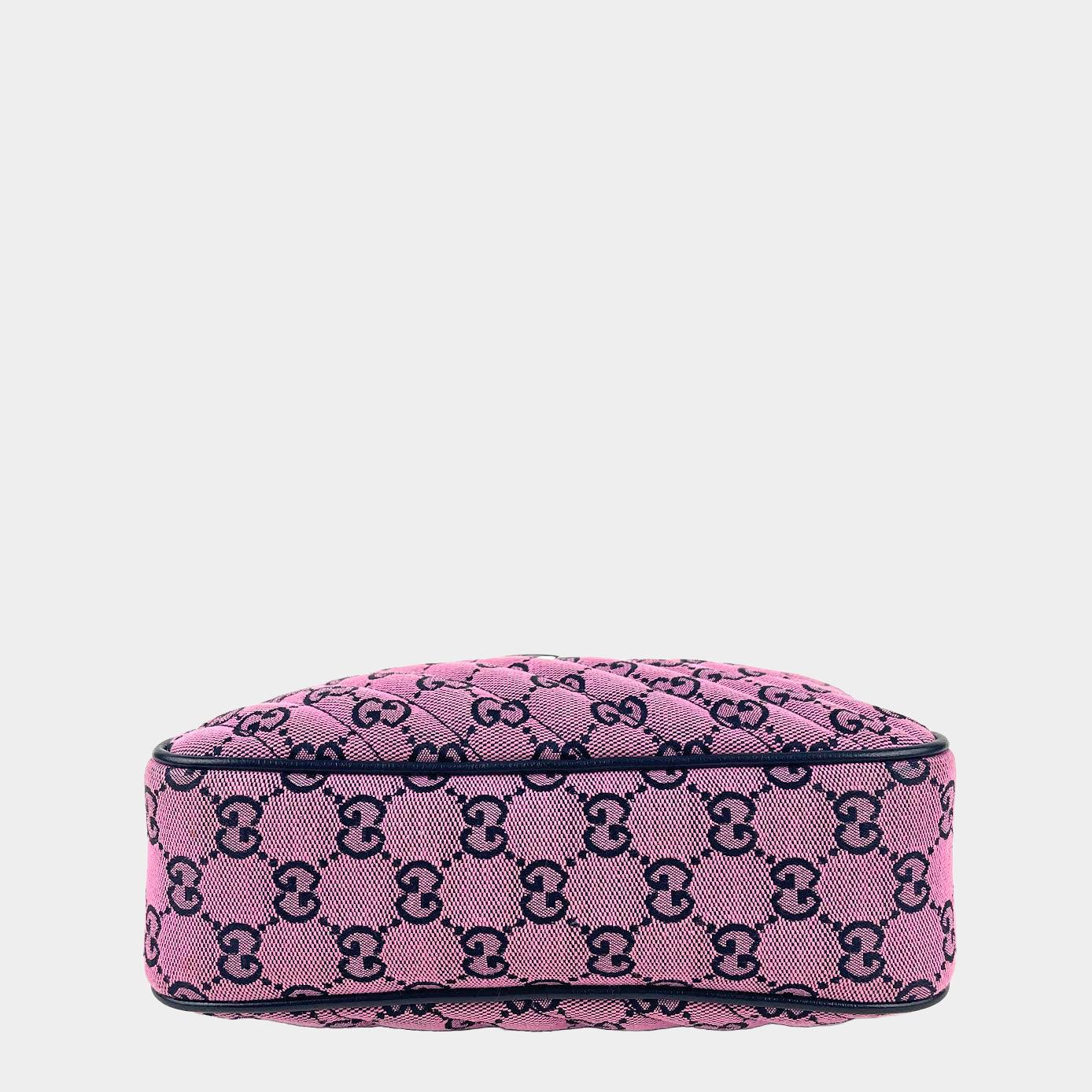 GUCCI Marmont Quilted Canvas Shoulderbag - Pink