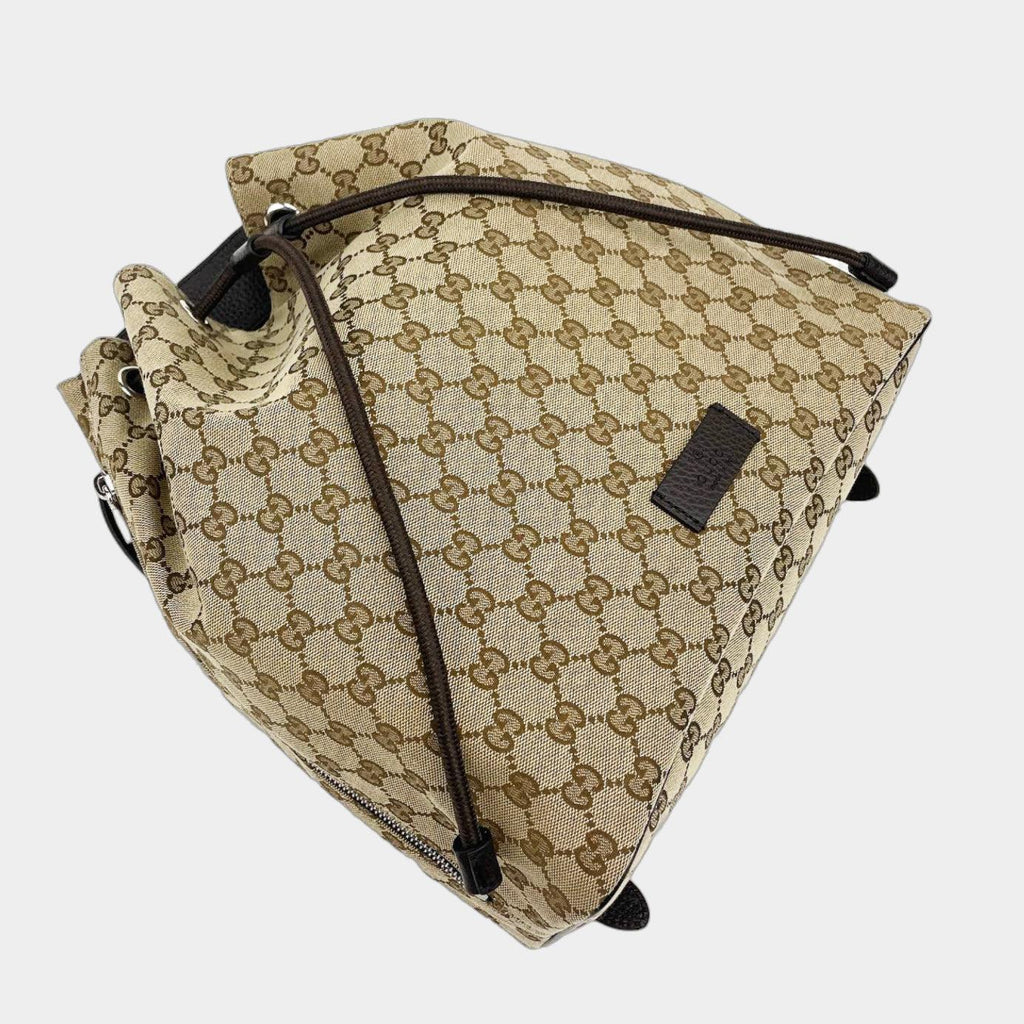 GUCCI Canvas Rucksack Drawstring Backpack