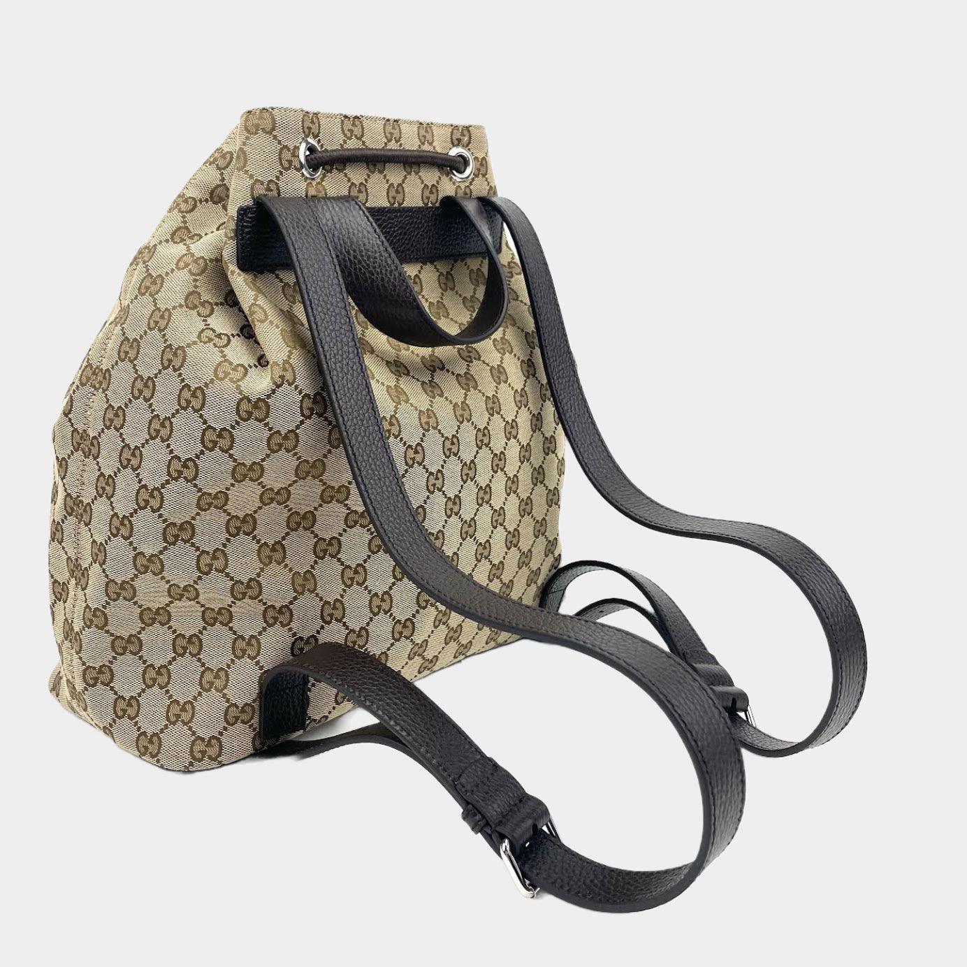 GUCCI Canvas Rucksack Drawstring Backpack