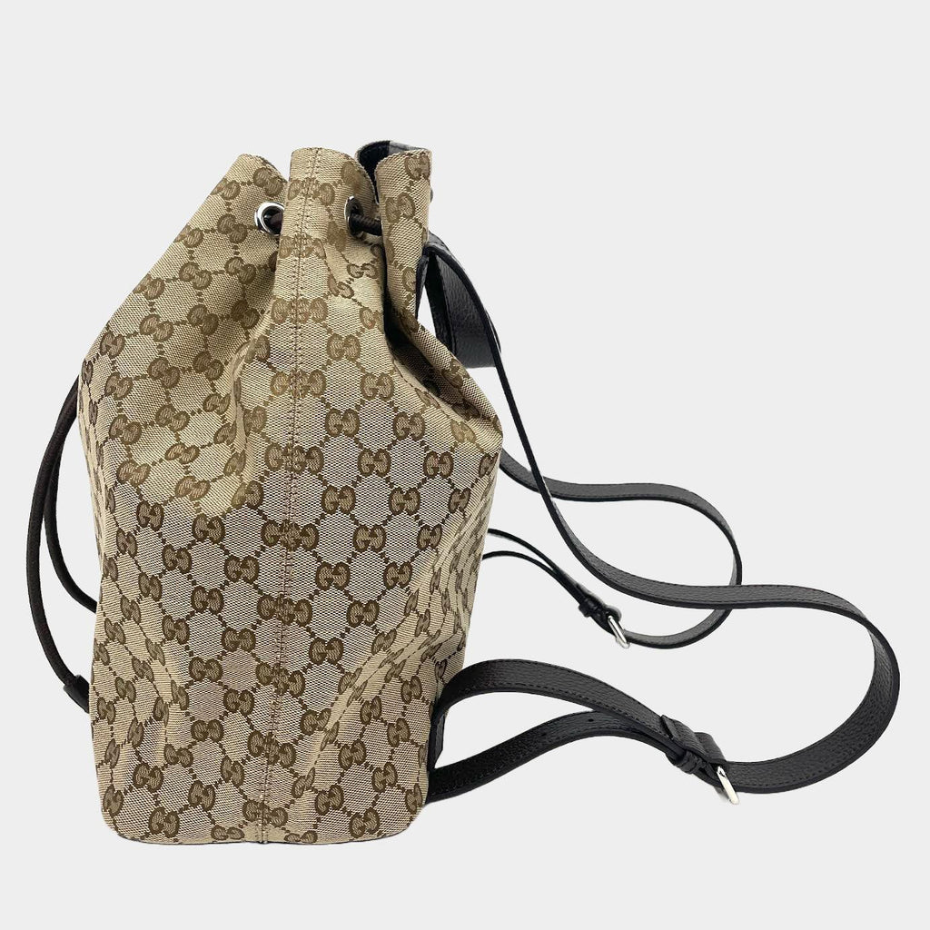 GUCCI Canvas Rucksack Drawstring Backpack