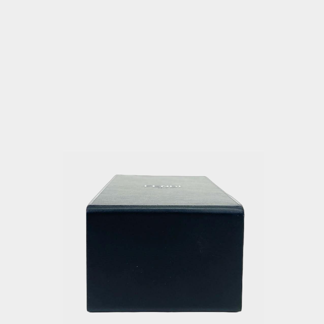 FENDI Vertical Box  Leather Bag Black