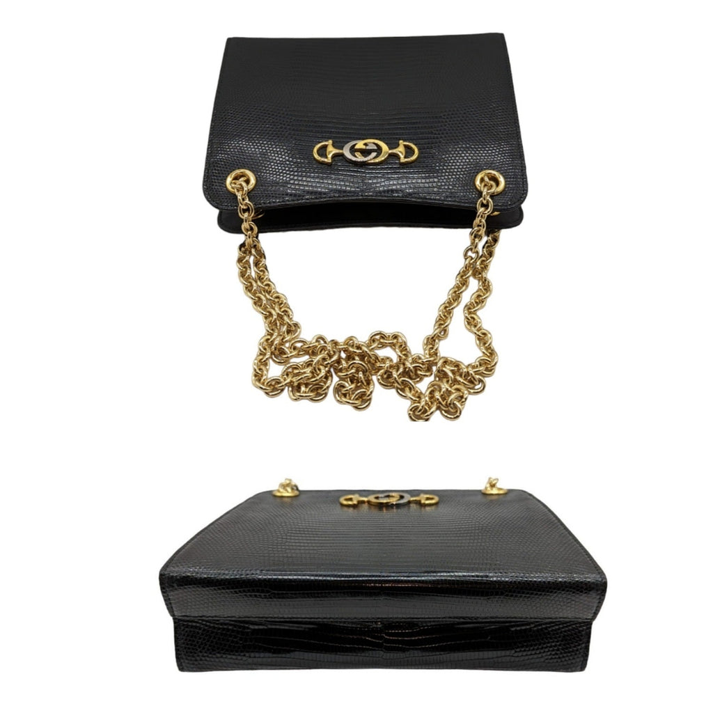 Gucci Zumi Lizard Frame Shoulder Bag