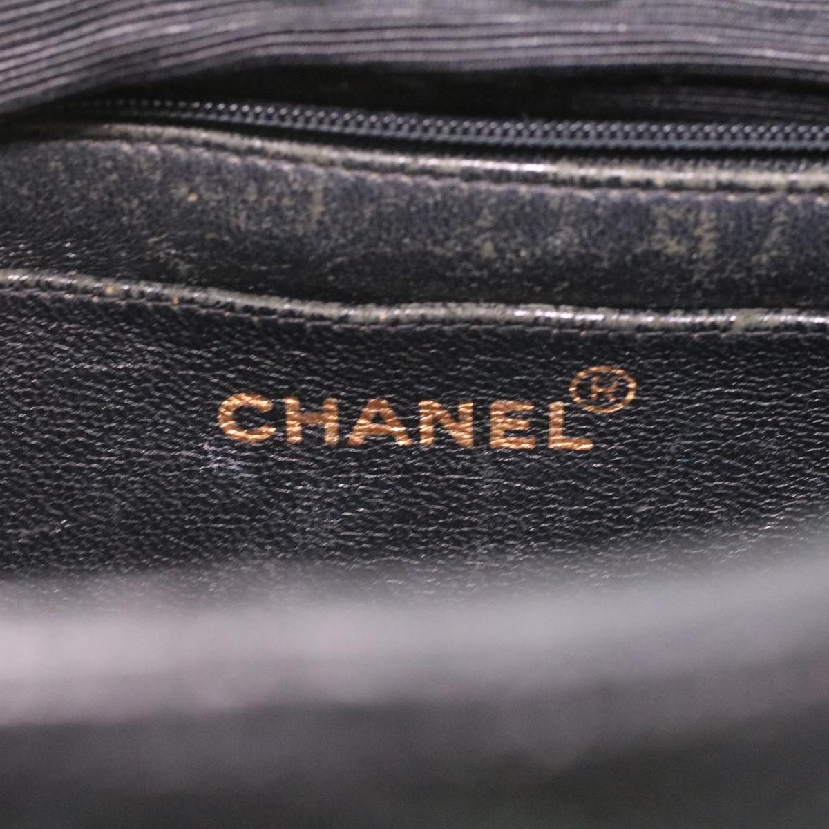CHANEL Big Matelasse Turn Lock Shoulder Bag Caviar Skin Black CC  32155A