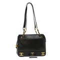 CHANEL Chain Shoulder Bag Lamb Skin Black CC  32454A