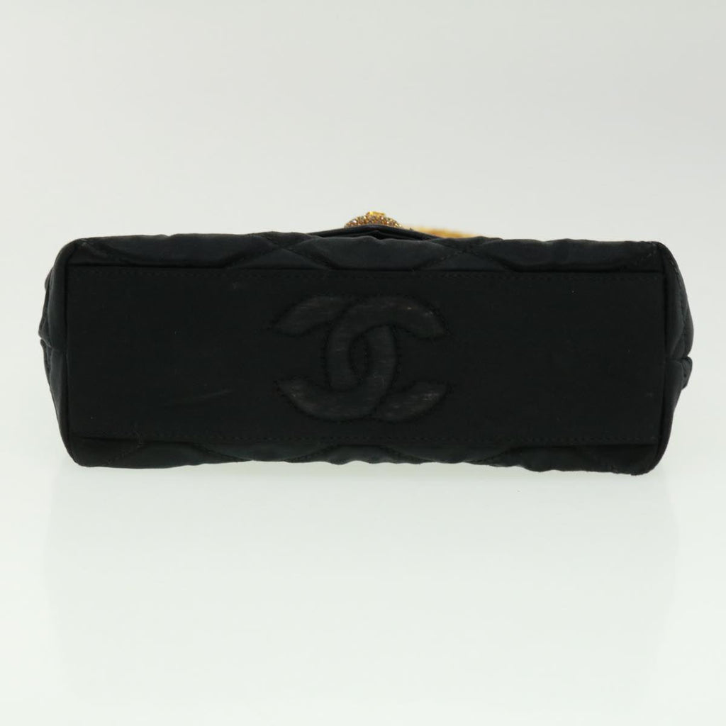 CHANEL Matelasse Chain stone Shoulder Bag Black CC  32695A
