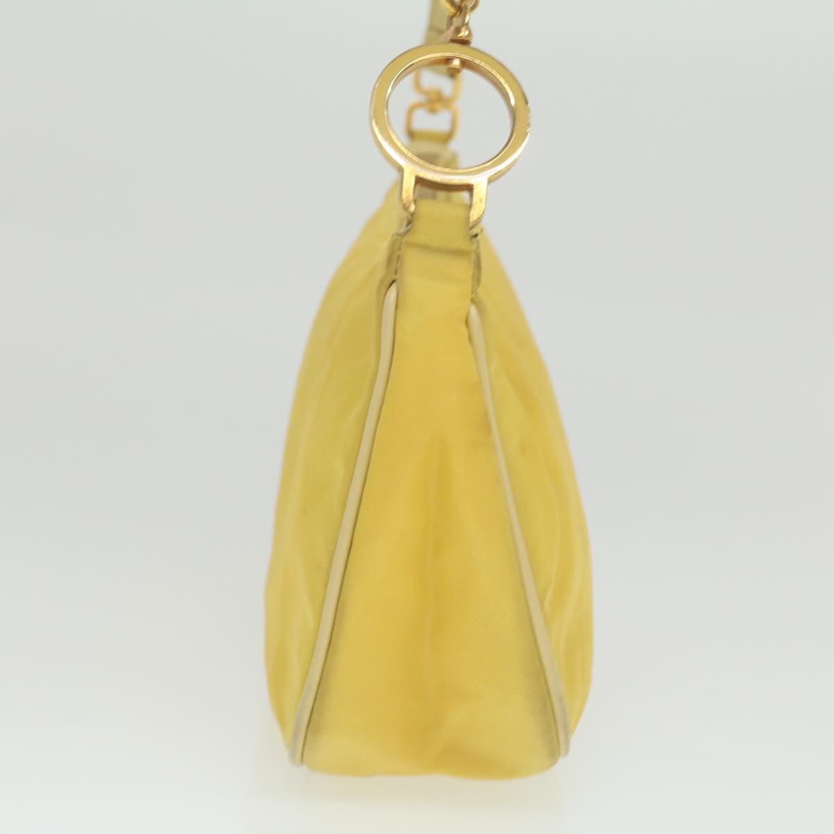 PRADA Accessory Pouch Nylon Yellow  36220