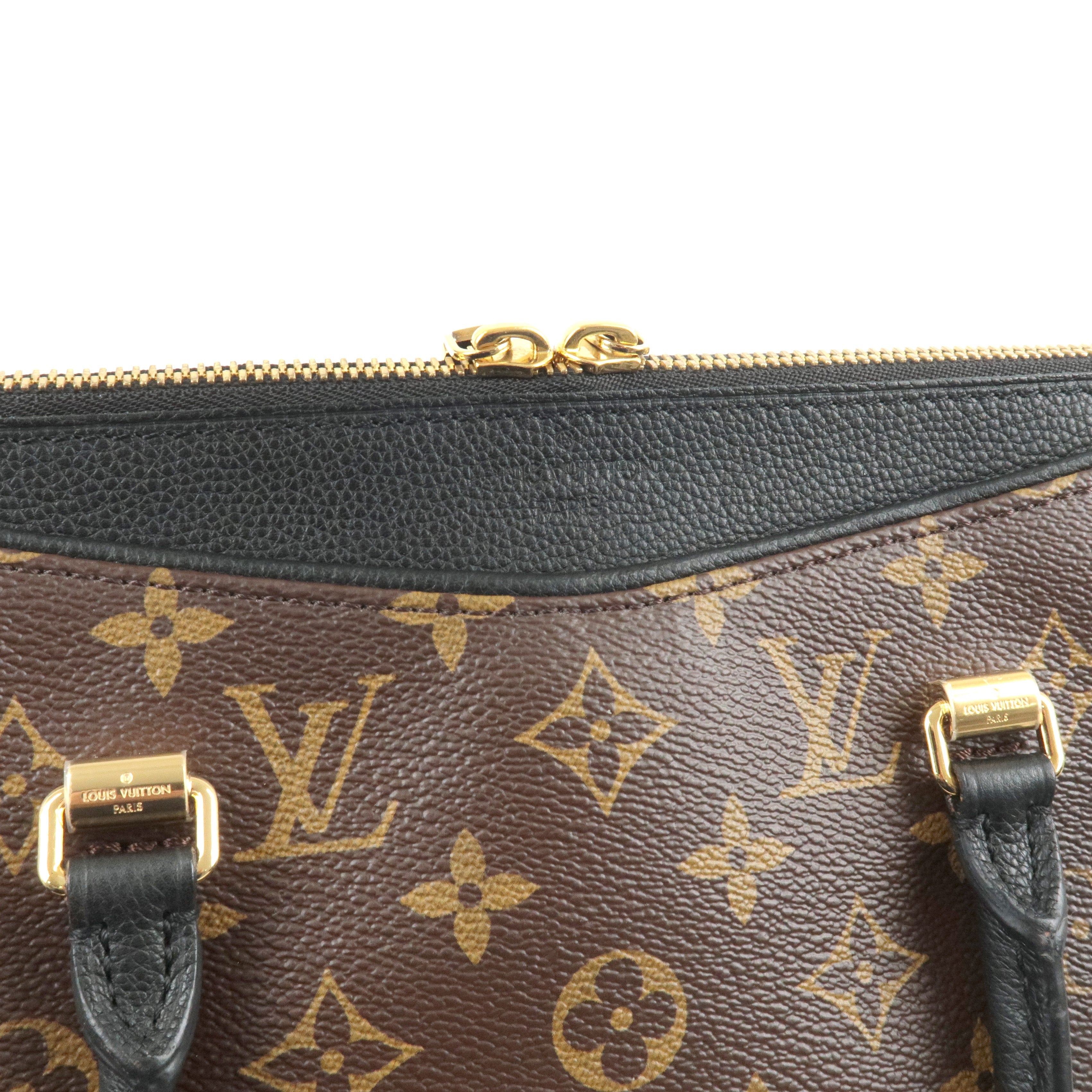Louis Vuitton Monogram Pallas 2Way Hand Bag Noir M42756