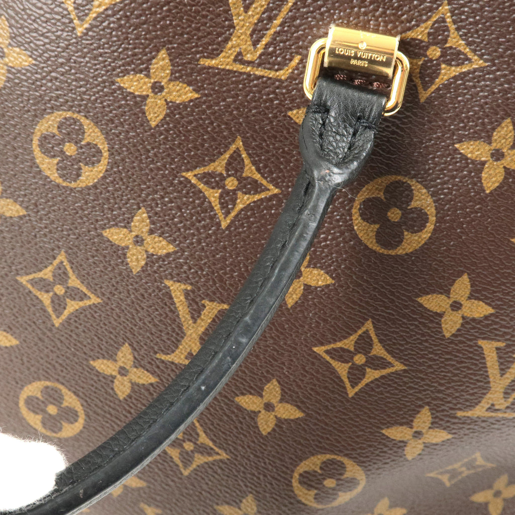 Louis Vuitton Monogram Pallas 2Way Hand Bag Noir M42756