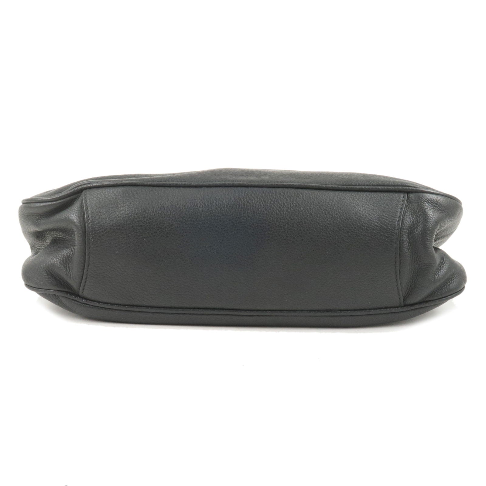 PRADA Vitello Phenix Leather Shoulder Bag NERO Black B4894M