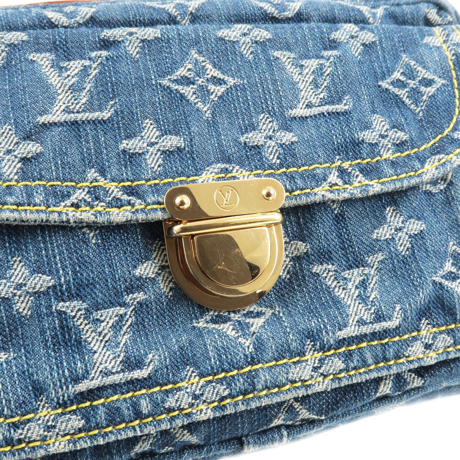 Louis Vuitton Monogram Denim Bum Bag Waist Bag Blue M95347