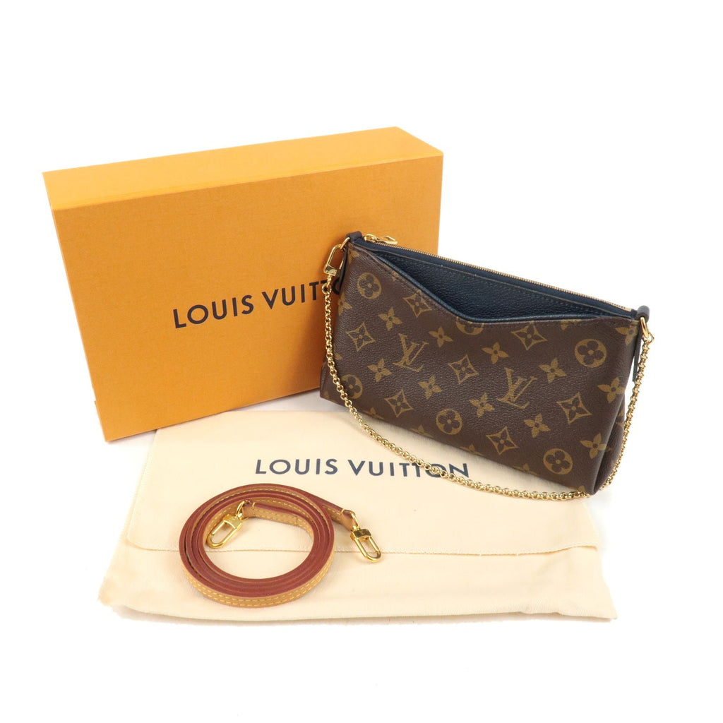 Louis Vuitton Monogram Pallas Clutch 2Way Bag Hand Bag M44058