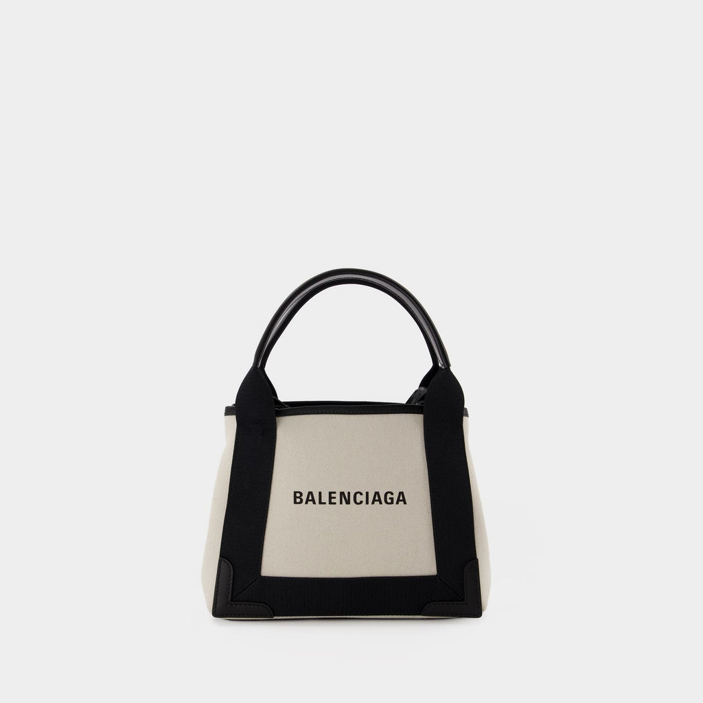 Navy Cabas Xs Aj Crossbody - Balenciaga - Beige/Black - Canva