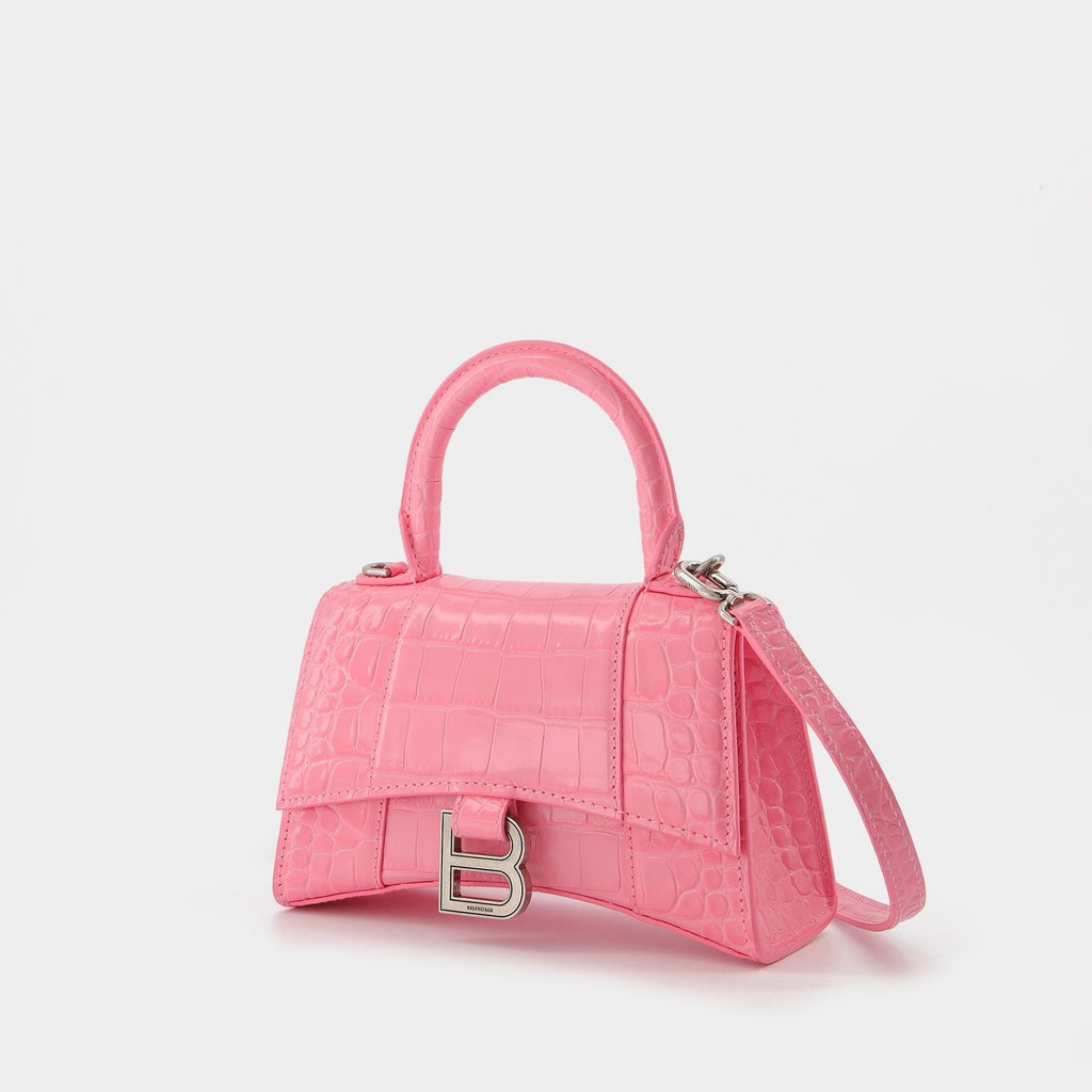 Hourglass Xs Bag - Balenciaga -  Soft Pink - Leather