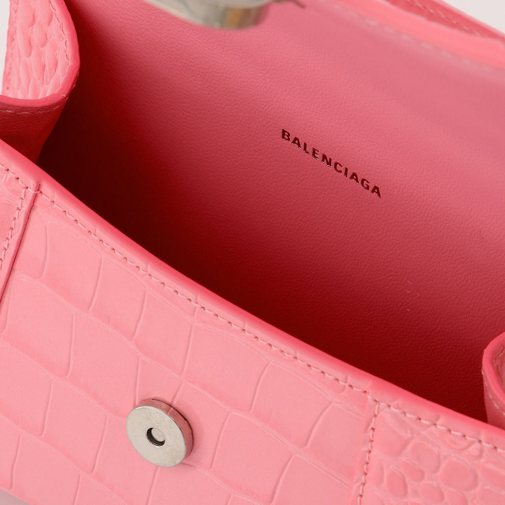 Hourglass Xs Bag - Balenciaga -  Soft Pink - Leather
