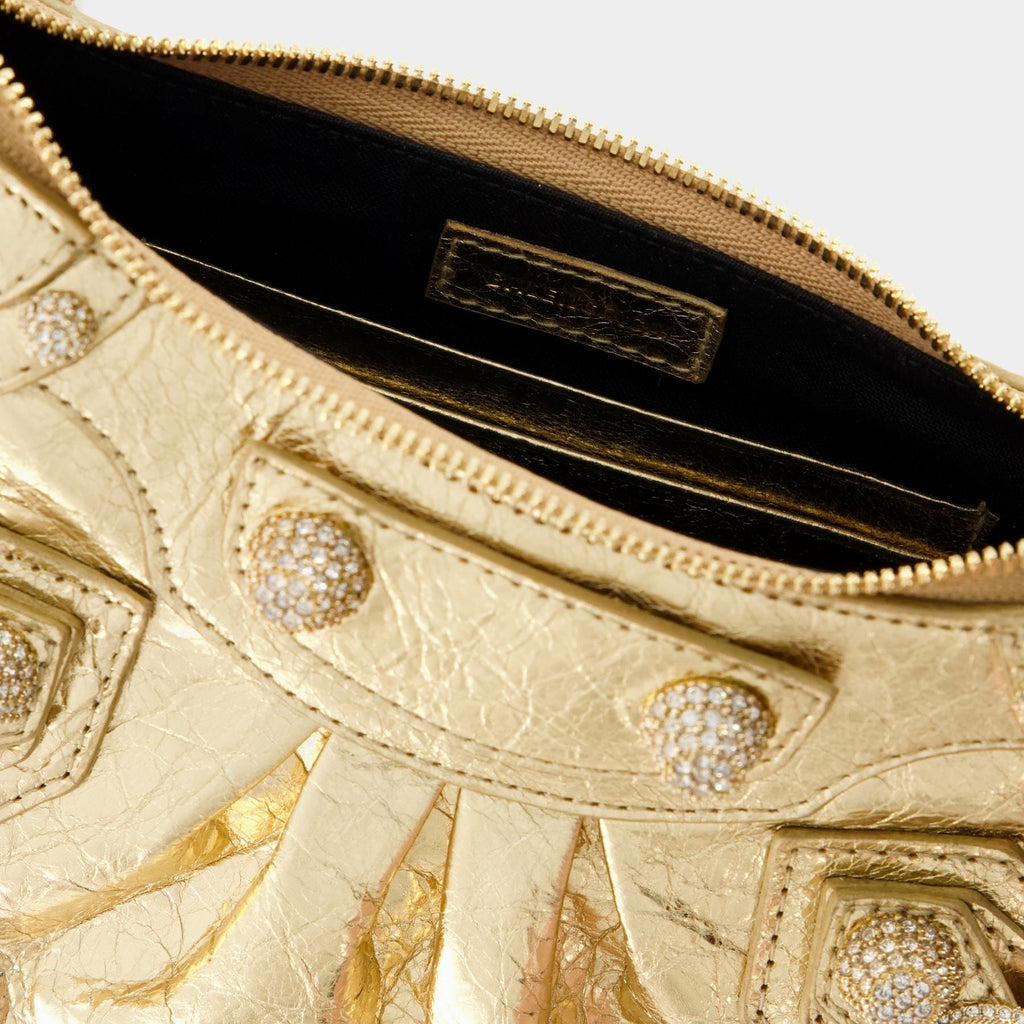 Le Cagole Mini W/Ch Bag - Balenciaga -  Gold Clair - Leather