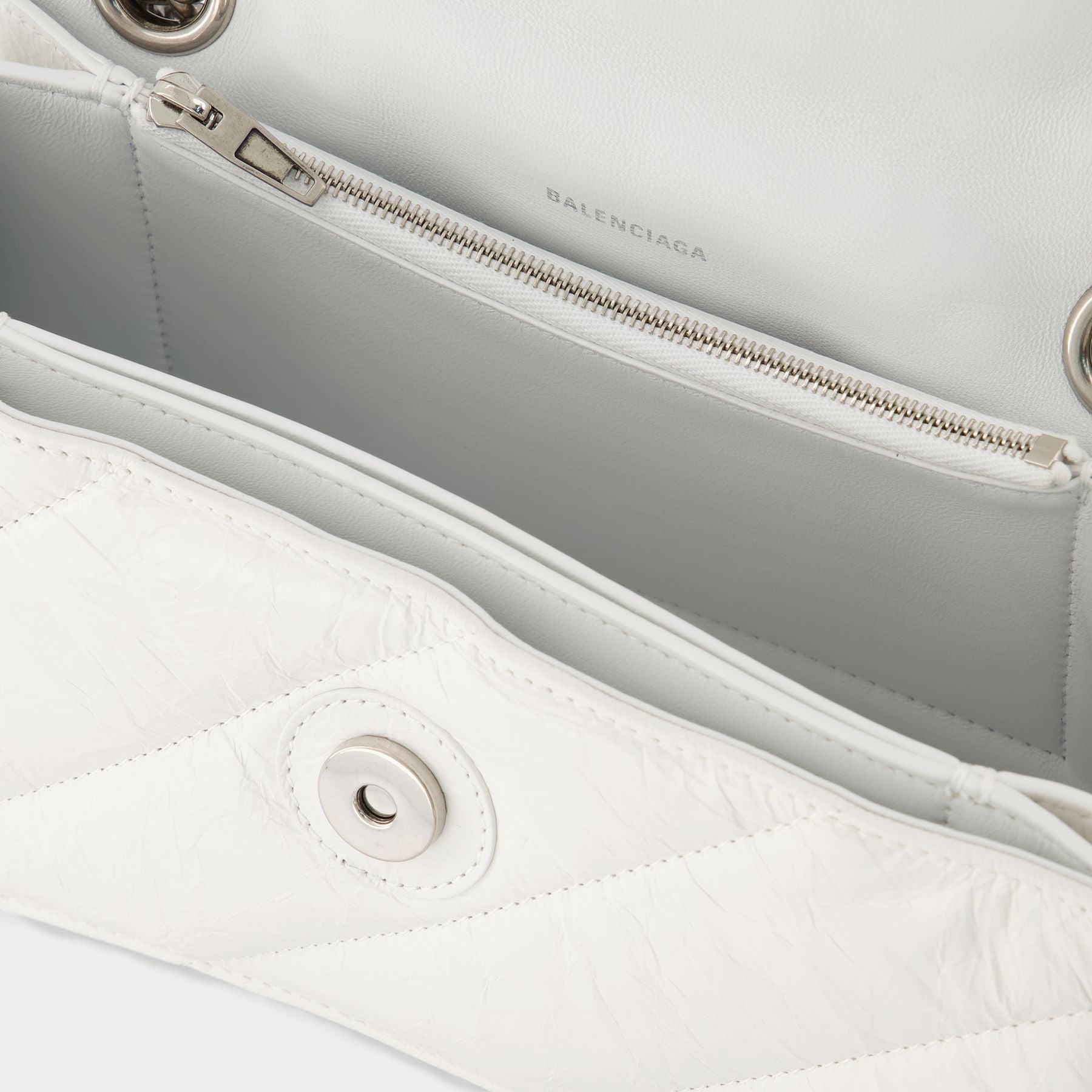 Crush Chain S Bag - Balenciaga - Optic White - Canva
