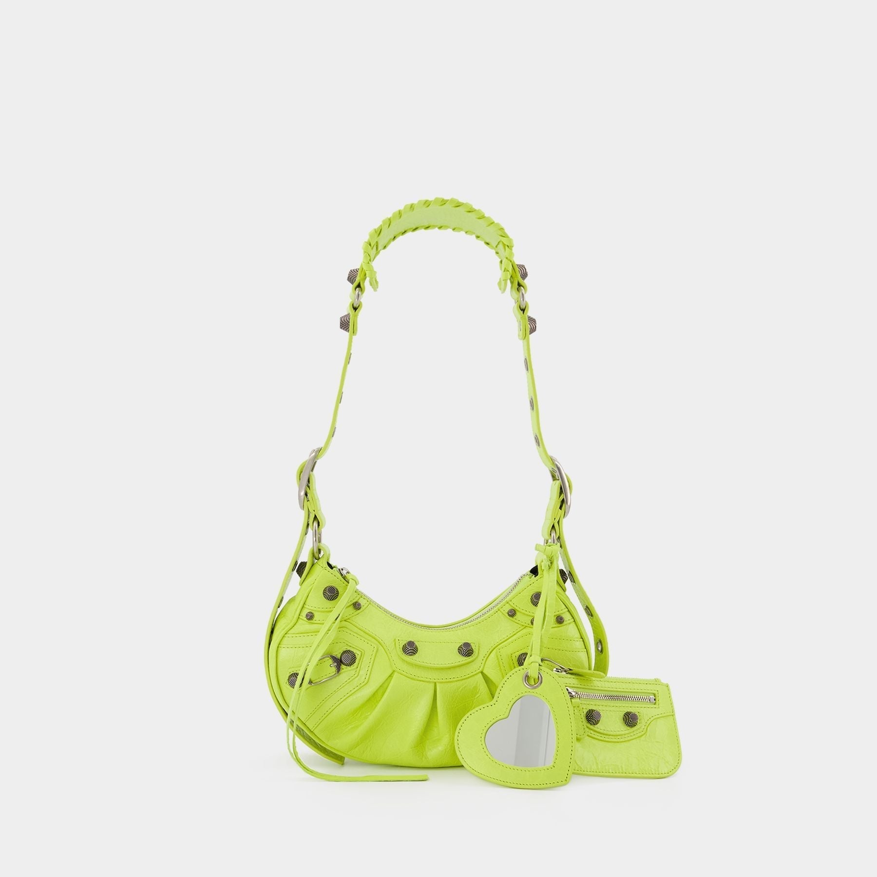 Cagole Shoulder Xs Bag - Balenciaga -  Lime - Leather