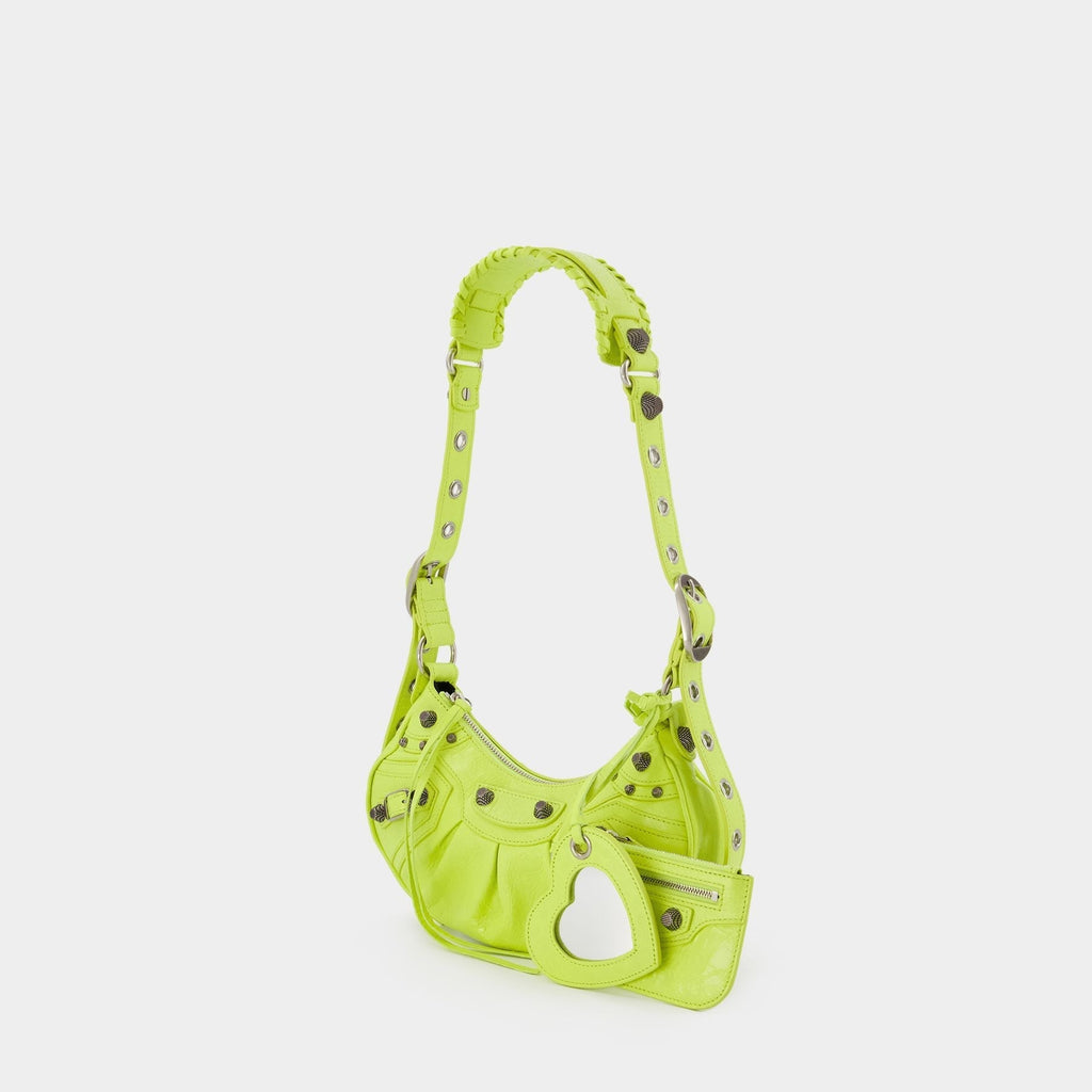 Cagole Shoulder Xs Bag - Balenciaga -  Lime - Leather