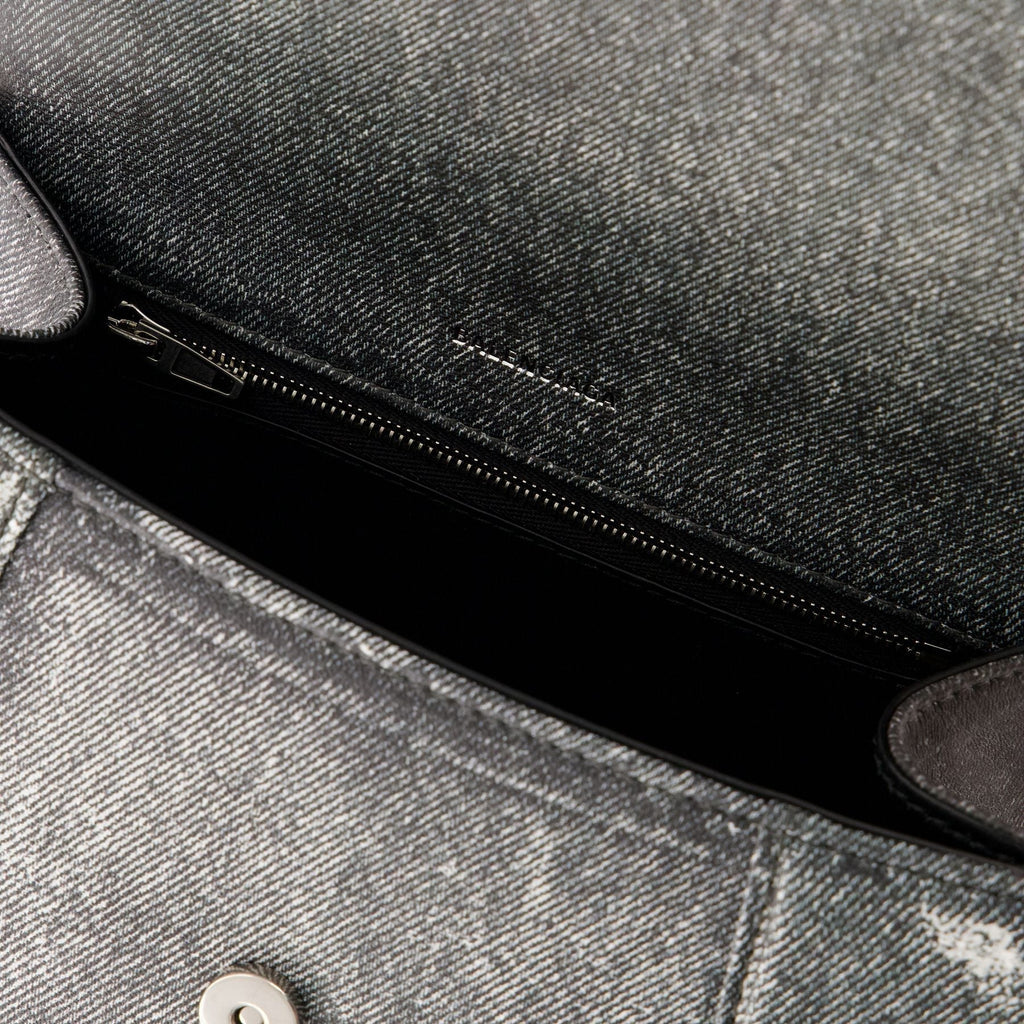 Hourglass S Bag - Balenciaga -  Black - Leather