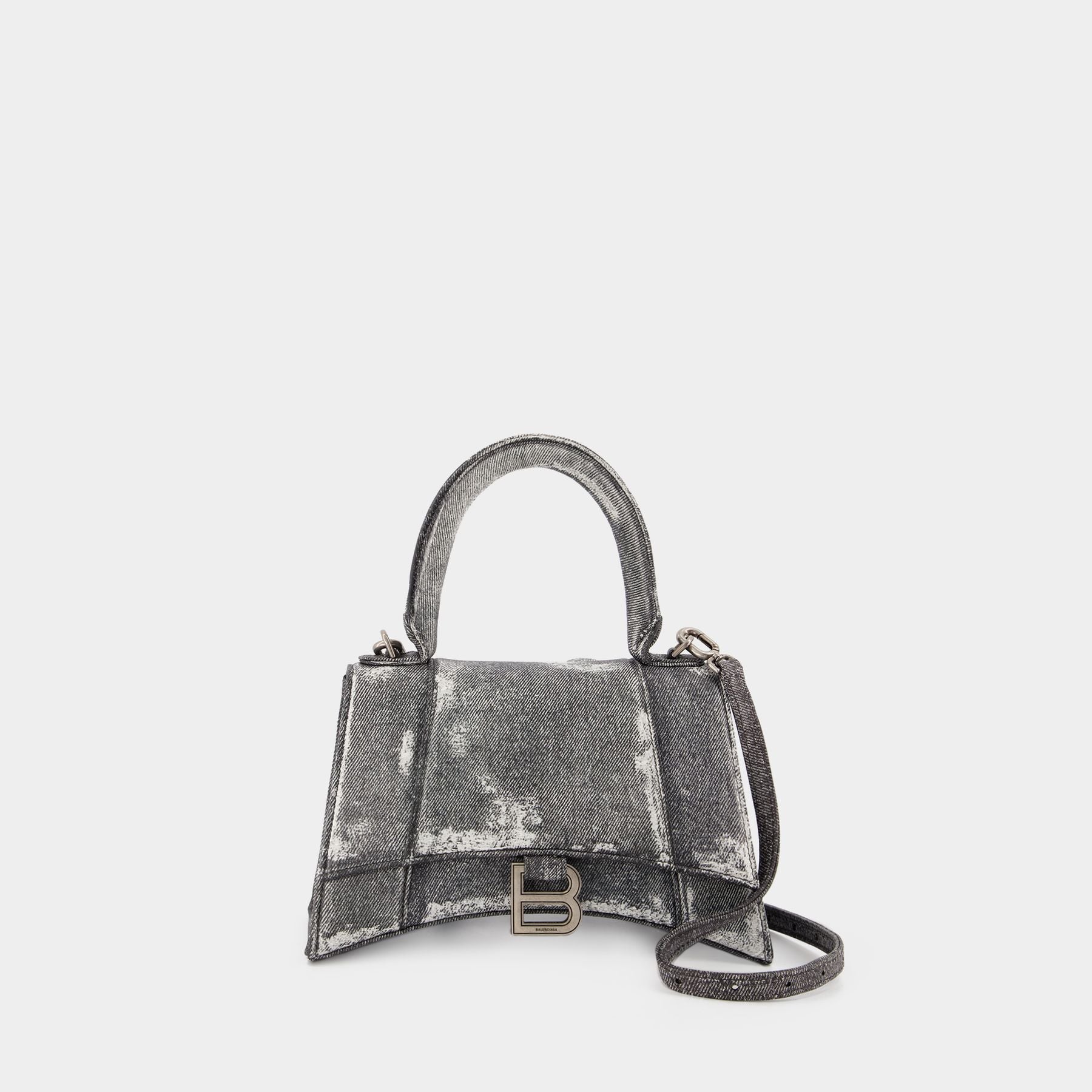 Hourglass S Bag - Balenciaga -  Black - Leather