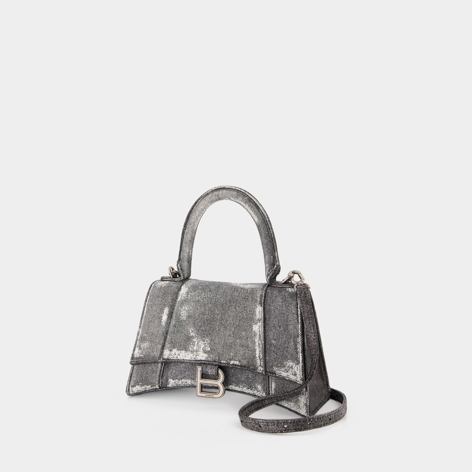 Hourglass S Bag - Balenciaga -  Black - Leather