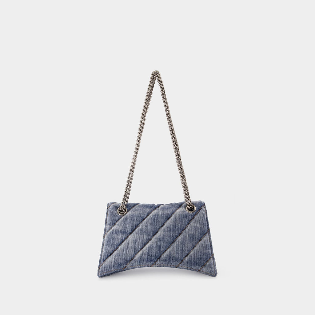 Crush Small Chain S - Balenciaga - Canvas - Blue